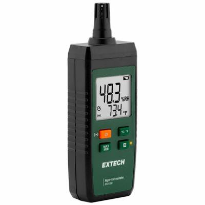 EXTECH Hygro Thermometer: Onboard, Ambient Temp/Relative Humidity - Standard Temperature & Humidity Meters
