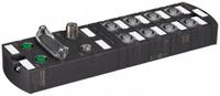 MURRELEKTRONIK Remote I/O: M12 Connector, 8 Digital Inputs, 8 Digital Outputs, 5-Pole A-Coded M12 (MPN 54631). Key specifications — Transmission Type: COM1; Operating Voltage: 24V DC; Protection Features: IP67; Communication Interface: Ethernet/IP; Electrical Connection Type: M12 Connector.
