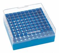 Freezer Box: 130 mm Overall Lg, 130 mm Overall Wd, Resin (MPN W651704-B). Key specifications — Material: Resin; Product Type: Freezer Box; Brand: WHEATON.