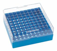 Freezer Box: 130 mm Overall Lg, 130 mm Overall Wd, Resin (MPN W651704-B). Key specifications — Material: Resin; Product Type: Freezer Box; Brand: WHEATON.