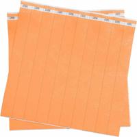 ID Wristband: No Legend, 10 in Overall Lg, 1 in Overall Wd, Tyvek®, Orange, 500 PK (MPN 95102). Key specifications — attr1126094: Orange.
