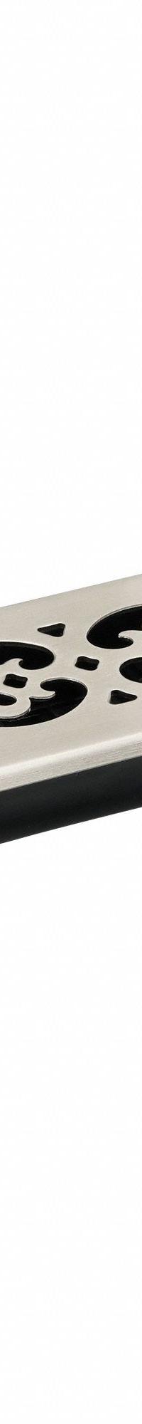 Floor Register: Floor, 15 1/2 in H, 3 3/4 in W, Decorative, Brushed, Nickel, Steel Grille, One-Way (MPN SPH214-NKL). Key specifications — Adjustable Blades: No; Brand: DECOR GRATES; Airflow Directions: One-Way; Grille Color: Nickel.