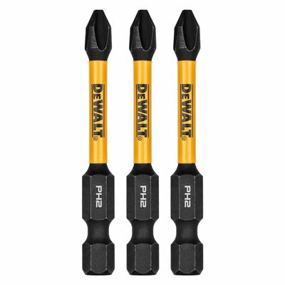 DEWALT Power Bit: Power Bit, PH2 Bit Industry Size, #2 Bit Size, Std, 2 1/4 in Overall Lg - Impact Bits