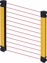 OMRON Light Curtain: 24V DC, 124 Beams, 20 mm Spacing, 600 mm Protected Ht, M12 (MPN F3SG-4SRA0600-25-F). Key specifications — attr1072105: 100 mA @ 24V DC; attr1072113: 870 nm IR LED; attr1074635: 24V DC; attr211263: OMRON; attr1072122: M12; attr1072130: M12; attr1074628: Not Rated; attr1072126: 300 mA @ 24V DC.