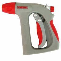 APPROVED VENDOR High Temp Hose Nozzle: Adj Stream, Front Trigger, 100°F Max Temp, Pistol Grip, GHT (MPN 4694). Key specifications — Construction: Hi-Temp Poly.