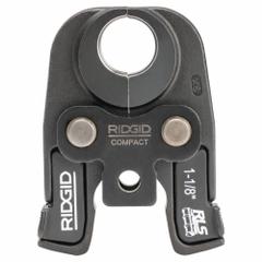 RIDGID Cordless Press Tool Jaw: 1 1/8 in Pipe, Copper, For RLS Press, Compact Tool Types (MPN 55143). Key specifications — attr518773: Jaw; attr518762: Copper; attr518771: Steel; attr518761: RLS Press; attr518760: RIDGID.