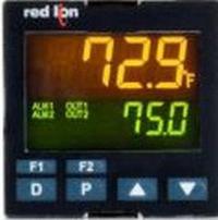 RED LION PID Temperature Controller: Red Lion, 1/4 DIN Size, B/E/J/K/L/R/RTD/S/T/TXK/U, PID, 24V DC (MPN PXU31AE0). Key specifications — Brand: RED LION; Alarms: 2 Relay, Form A, Form C; Control Mode: PID; Current: 0 to 50 mA; Display Type: Analog; Input Voltage: 24V DC; Output: 4 to 20 mA; Product Type: PID Temperature Controller.