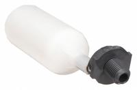 KERICK Float Valve Assembly: For Water Media, Angle Valve Body, Cylindrical, Bulkhead, PVC, MNPT, M (MPN M2S2). Key specifications — Mounting: Bulkhead; Arm Adjustability: Fixed; Connection Gender - Side 1: Male; Brand: KERICK; Connection Type - Side 1: NPT; Flow Rate: 1.3 gpm @ 40 psi; For Media: Water; Seal Material: Santoprene Rubber.