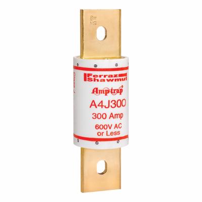MERSEN Fuse: A4J Series, Class J, Blade Body, Fast-Acting, 300 A, 600 V AC, 300 V DC - Fast-Acting Bolt-On Fuses