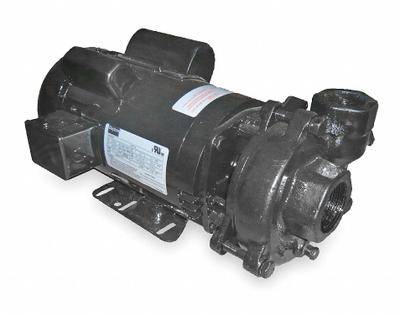 Dayton Centrifugal Pump: 3 hp, 230V AC, 74 ft Max Head, 2 in - 2 to 3 HP Straight Centrifugal Pumps