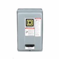 SQUARE D Magnetic Motor Starter: Non-Reversing, 3 Poles, NEMA Size 00, 9 A, 480V AC Coil (MPN 8536SAG12V06). Key specifications — Brand: SQUARE D; Coil Voltage: 480V AC; Phase: Three; Operator: None; Terminal Connection Type: Screw Clamp Terminals; Includes Pilot Light: No; Operator Controls: None; Auxiliary Contacts Included: No Auxiliary Contacts Included.