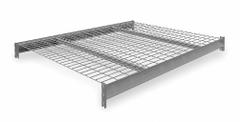 TENNSCO Shelf: 60 in x 48 in, 14 ga Beams, 5 AWG Decking, Galvanized Wire, 3,800 lb Load Capacity (MPN 6940). Key specifications — Decking Material: Galvanized Wire; Frame Finish: Powder Coated; Frame Material: Steel; Color: Gray; Includes: (2) Beams, (2) Crossbars; Brand: TENNSCO.