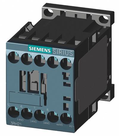 Siemens Control Relay: DIN-Rail & Surface Relay Mounting, 24V AC Coil Volt, 4NO - Combination DIN-Rail & Surface-Mounted Relays