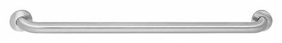 BRADLEY Wall Grab Bar: Straight, 12 in Lg, 1 1/2 in Dia, Stainless Steel, Satin - Standard Grab Bars