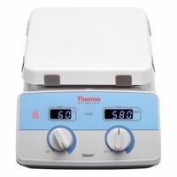 THERMO SCIENTIFIC Hot Plate Stirrer: US Std Plug Type, 1 Positions, 7 1/4 in Plate Wd, Rectangular (MPN SP88857104). Key specifications — attr1025312: THERMO SCIENTIFIC; attr1025316: Digital; attr1025320: No; attr1025337: Hot Plate Stirrer; attr1029342: Hot Plate Stirrer; attr1029343: Yes; attr1071280: 100/120V AC; attr1433246: US Standard.