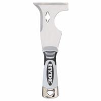 HYDE Painters Tool: Stainless Steel, 3 in Blade Wd, 3 5/8 in Blade Lg, Hdl. Mat. Plastic (MPN 06988). Key specifications — attr1004951: HYDE; attr1013460: Plastic.