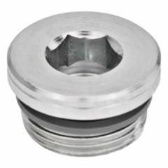 JW WINCO Threaded Plug: Steel, FPM Seal, Metric Fine, M33x2 Thd, Internal Hex, 40 mm Drive Size (MPN 749-M33X2-B). Key specifications — attr1303757: Steel; attr1303744: JW WINCO; attr1303766: M33x2; attr1303749: Internal Hex; attr1303767: Metric Fine; attr1303762: FPM.
