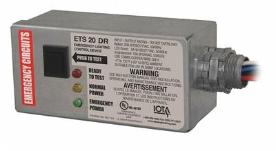 IOTA ENGINEERING Generator Transfer Device: Fluorescent/LED, 120 to 277V AC - Generator Transfer Devices for Emergency Ballasts & Drivers