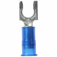3M Fork Terminals: Blue, Nylon, #10 Stud Size, 16 AWG – 14 AWG Wire Range, Std Fork, 600 V (MPN MNG14-10FX). Key specifications — Barrel Style: Insulation Grip; Manufacturer Part Number: MNG14-10FX; Brand: 3M.