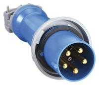 HUBBELL Pin and Sleeve Plug: Blue, 120/208V AC, Three Phase, 100 A, 4 Pole, 5 Wire, IEC Grounding (MPN HBL5100P9W). Key specifications — Brand: HUBBELL.