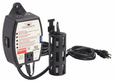 Dayton Float Switch: 120V AC, 12 A, For 1 hp Max. HP, Single Phase, Dual Micro-Reed Float - Pump Controllers