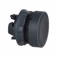 SCHNEIDER Flush Push Button: Black, 22 mm Mounting Size, Non-Metallic, Maintained (MPN ZB5AH02). Key specifications — Brand: SCHNEIDER; Action: Maintained; Series: XB5; Push Button Material Type: Non-Metallic.