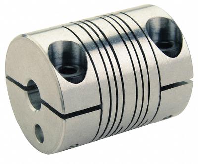 RULAND MANUFACTURING Motion Control Coupling: 3° Angular Misalignment, 8 mm Bore Dia 1, Clamp On - High-Precision Clamp-On Beam Shaft Couplings