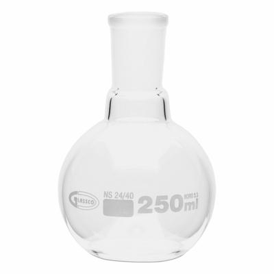 APPROVED VENDOR Boiling Flask: 250 mL, Colorless, Round - Glass Boiling Flasks