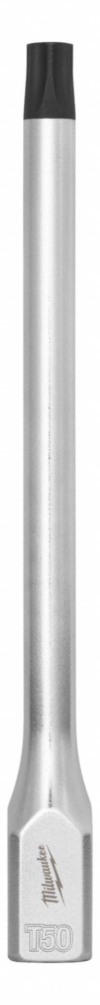 MILWAUKEE Bit Socket: 3/8 in Drive Size, Torx Tip, T50 Tip Size, 6 in Overall Lg, Fixed Insert, Torx (MPN 45-34-1071). Key specifications — attr1213209: Fixed Insert; attr1213211: MILWAUKEE.
