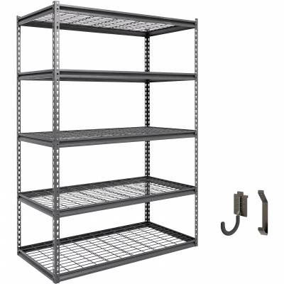 APPROVED VENDOR Metal Shelving: Standalone, Industrial, 48 in x 24 in, 72 in Overall Ht - Heavy-Duty Standalone Open Metal Shelving