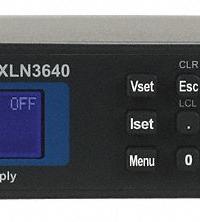 B&K PRECISION DC Power Supply: Programmable DC, Included, 1.72 in H x 16.5 in W x 17 in D, NIST, VFD (MPN XLN3640-GL). Key specifications — Line Regulation Current: 4 mA; Load Regulation Voltage: 8 mV; Calibration Certificate Type: NIST; Manufacturer Part Number: XLN3640-GL; Brand: B&K PRECISION; Includes: AC Power Cord; Line Regulation Voltage: 4mV; Load Regulation Current: 8 mA.