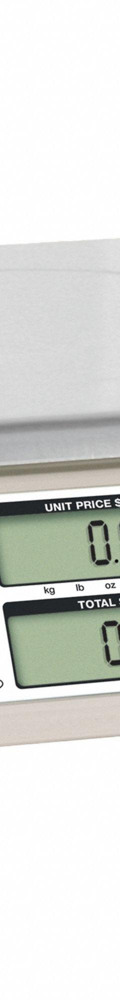 RICE LAKE WEIGHING SYSTEMS Food Scale: 9 1/2 in Weighing Surface Dp, 11 3/4 in Weighing Surface Wd (MPN 167941). Key specifications — Readability: 0.01 lb/0.005 kg/0.2 oz; Brand: RICE LAKE WEIGHING SYSTEMS; IP Rating: Not IP Rated.