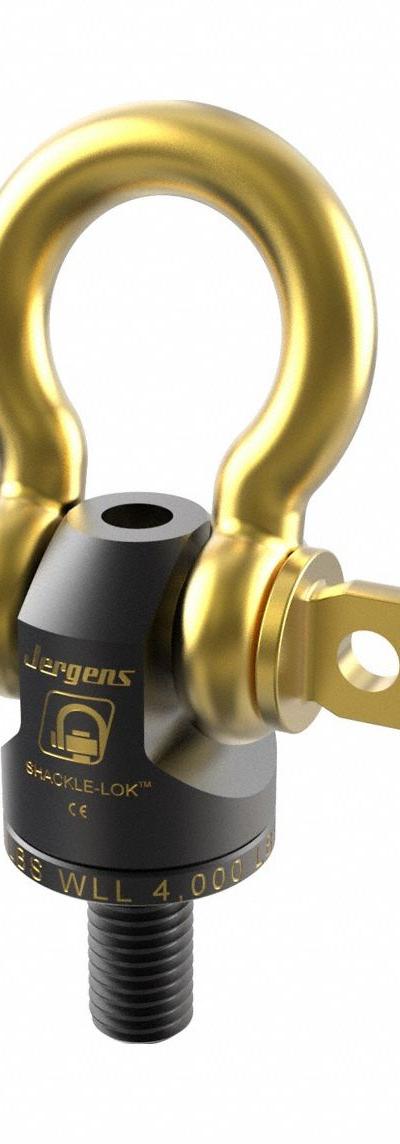 JERGENS Hoist Ring: Shackle Included - Removable-Shackle Pivot & Rotate Hoist Rings