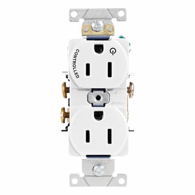 LEVITON Plugs and Receptacles: Duplex, 5-15, White, 125V AC, 15 A, 2 Pole / 3 Wire (MPN 5262-S1W) - General Purpose Receptacles
