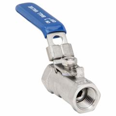 USA INDUSTRIALS Manual Two-Way Ball Valve: 1/4 in, 304 Stainless Steel, Straight Valve Body, PTFE (MPN ZUSA-VLV-23). Key specifications — Brand: USA INDUSTRIALS; Handle: Locking Lever.