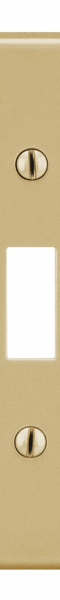 HUBBELL Wall Plate: Toggle, 1 Gang, Ivory, Std Size (MPN P1I). Key specifications — Brand: HUBBELL; Material: Polycarbonate.