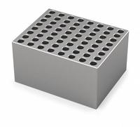IKA Dry Block: Anodized Aluminum, 3 3/4 in Overall Wd, 3 in Overall Lg, 64 Wells, 6 3/8 mm Well Dia (MPN 4470500). Key specifications — Product Type: Dry Block Heater; Includes Thermometer Well: Yes; Material: Anodized Aluminum; Volume Capacity: 0.2 mL; Brand: IKA.