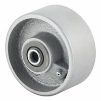 ALBION Caster Wheel: 4 in Wheel Dia., 2 in Wheel Wd, Iron, 1,000 lb Load Rating, 2 3/16 in Hub Lg (MPN CA0420112). Key specifications — Includes Spanner Bushing: Included; Wheel/Tread Material: Iron; Wheel/Tread Color: Silver; Brand: ALBION.