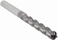 APPROVED VENDOR Ball End Mill: Carbide, TiCN Coated, 4 Flute, 3/4" Mill Dia, 1-1/2" LOC, 6" OAL (MPN 229-001085C)