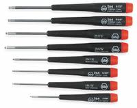 WIHA Precision Screwdriver Set: 1-10 Pieces, 8 Pieces, Hex Tip, Ergonomic Grip, Not Tether Capable (MPN 26490). Key specifications — attr1205274: WIHA; attr1205269: 1/16 in.