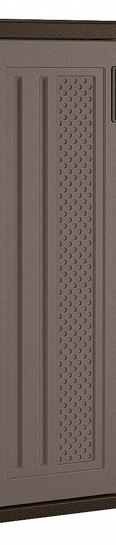 SUNCAST Storage Cabinet: 30 in x 20 1/4 in x 36 in, Recessed Pull Handle & Padlock Hasp, Frame (MPN BMC3600). Key specifications — Cabinet Color: Platinum/Slate; Base Type: Frame; Assembled: Unassembled; Mobility: Stationary; Adjustable Shelves: (2) Fixed; Cabinet Material: Resin; Brand: SUNCAST; Cabinet Style: Shelves.