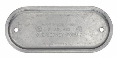 APPLETON ELECTRIC Covers for Conduit Access Fitting: Steel, FM7, 2 1/2 in_3 in Trade Size - Covers for Conduit Access Fittings