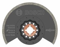 BOSCH Oscillating Scraper Blade: 3 1/2 in Blade Wd, 3 1/2 in Blade Lg, Diamond Grit, 1 Pieces (MPN OSL312DG). Key specifications — attr1097676: BOSCH; attr1097658: Diamond Grit; attr1097655: Rounded.