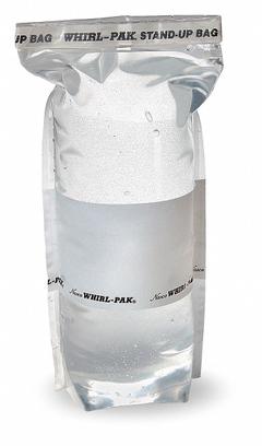 WHIRL-PAK Sampling Bag: Self-Standing, Sterile, 18 fl oz Capacity - oz, 532 mL Capacity - mL (MPN B01365). Key specifications — Brand: WHIRL-PAK; Color: Clear; Product Type: Sampling Bag; Standards: EPA; Style: Self-Standing.