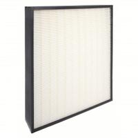 GRAINGER Minipleat Air Filter: 24 in x 24 in x 4 in, Synthetic, Plastic, No Header, Downstream Face (MPN 911TH5). Key specifications — Brand: GRAINGER; Frame or Header Material: Plastic; Media Material: Synthetic.