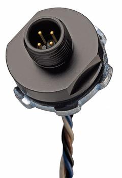 BRAD HARRISON External Thread Receptacle: 120070, 1/2"-14 Mounting Thread Size, 1 ft Wire Lg, 5 Pins (MPN 8R5006A18A120). Key specifications — IP Rating: IP67; Mounting Thread Size: 1/2"-14; Brand: BRAD HARRISON; Mounting Style: Panel; Series: 120070.