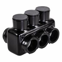POLARIS Multitap Connector: 3 Port, Double-Sided Entry, 6 AWG – 3/0 AWG Wire Size, Black (MPN IPLD3/0-3B). Key specifications — Body Material: Aluminum; Brand: POLARIS.