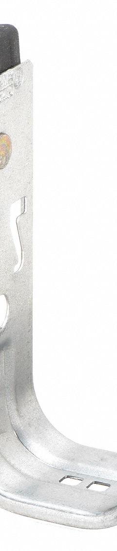 COOPER B-LINE J-Hook: Hammer-On with Locking Latch, 2 in Max. Bundle Dia., 30 lb Max. Load Capacity (MPN BCH32-E-5-8). Key specifications — Material: Galvanized Steel; Mounting: Front Mount; Includes Locking Latch: Yes; Color: Silver; Brand: COOPER B-LINE; Mounting Location: Beam; Mounting & Attachment (subhead): Hammer-On with Locking Latch.
