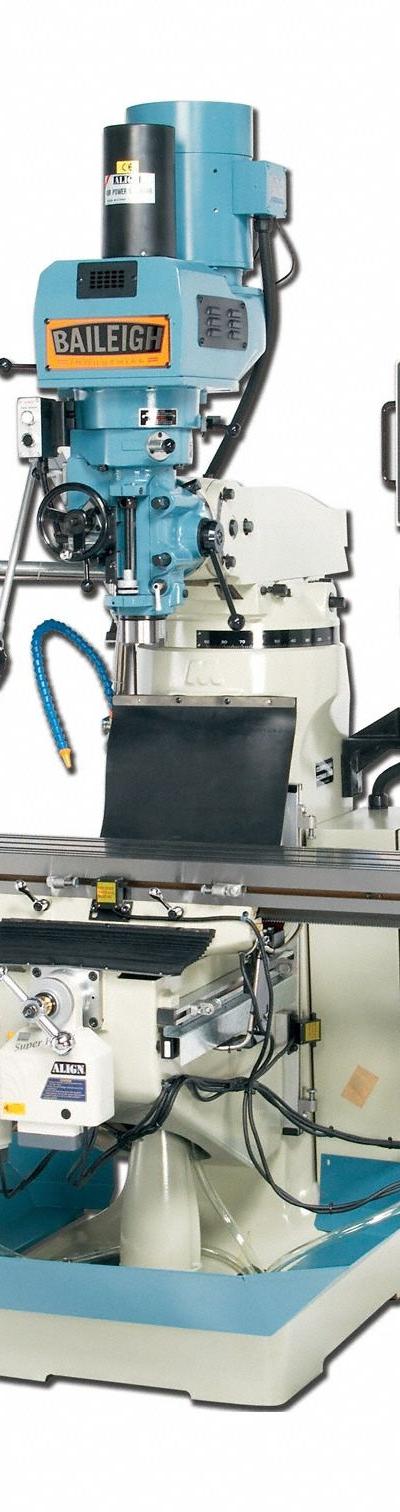 BAILEIGH Vertical Milling Machine: VM-949, 3 hp, 220V - Variable-Speed Vertical Milling Machines with DRO & 3-Axis Powerfeeds