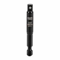 KLEIN TOOLS Flip Impact Socket Adapter: 1/4 in Input Drive Size, Black Finish, Hex, 3 in Overall Lg (MPN 66079). Key specifications — attr1204900: Hex; attr1204904: Locking Included; attr1204910: KLEIN TOOLS; attr1204913: Black Finish.
